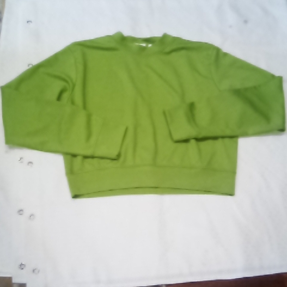 Halfheart Vibrant Green Women's Sweatshirt Sz l